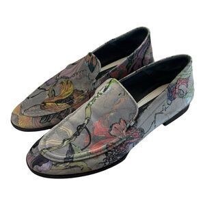 Rag &Bone Alix Velvet Floral Gray Slip On Convertible Loafer Mules Portugal 39.5